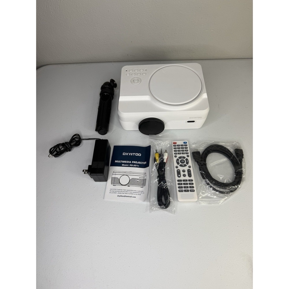 DXYIITOO Projector Bundle; DVD Player 1080P w/ EXTRAS (Bag, Remote, Tripod)